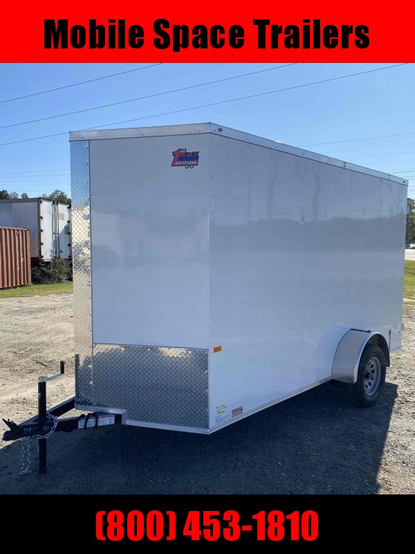 6x12 7' 3x6 Window WHITE Enclosed Cargo Concesion 6x12 7' 3x6 Window WHITE Enclosed Cargo Concesion