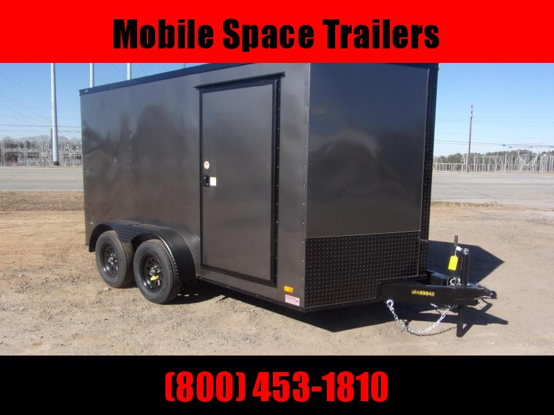 Covered Wagon Trailers 7X12 030 Char coal Blackout Tadem Axle SemiScrewless Enclosed Cargo Trailer Covered Wagon Trailers 7X12 030 Char coal Blackout Tadem Axle SemiScrewless Enclosed Cargo Trailer