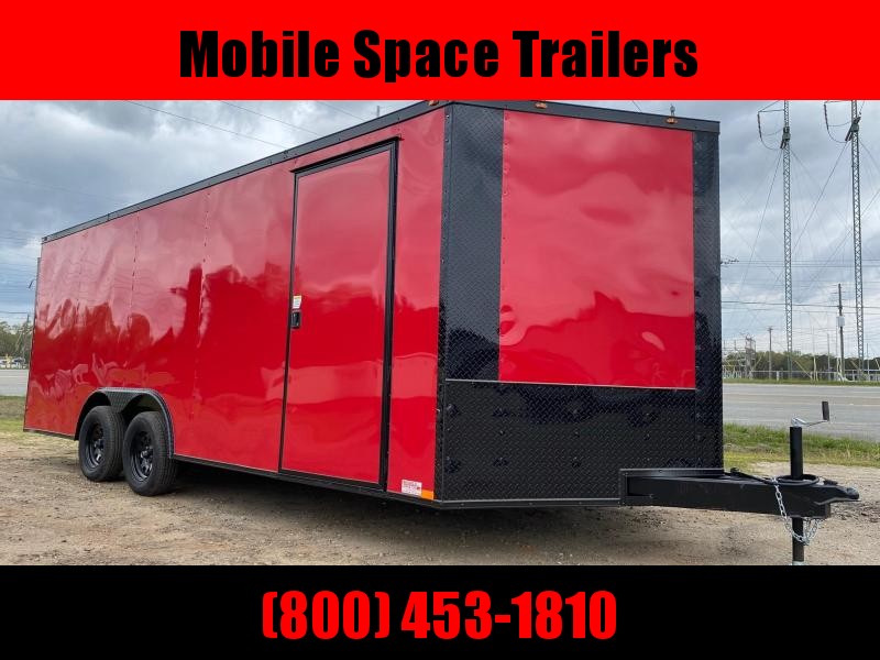 8.5X20 Red 7K Blackout Semi-Screwless Carhauler Enclosed Cargo Trailer 8.5X20 Red 7K Blackout Semi-Screwless Carhauler Enclosed Cargo Trailer