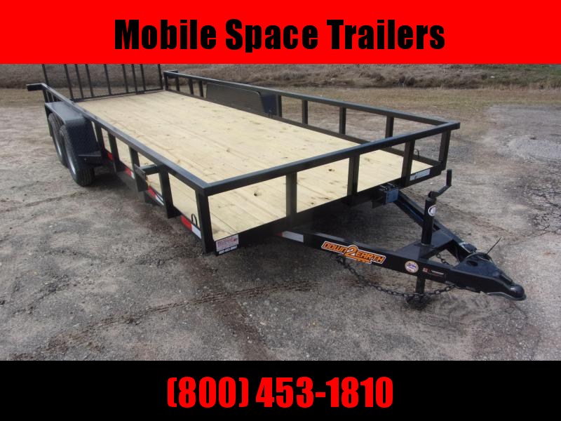 Down 2 Earth Trailers 82x20TA Utility Trailer Tube Rails Down 2 Earth Trailers 82x20TA Utility Trailer Tube Rails