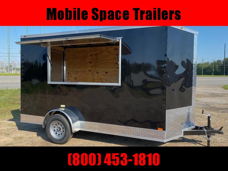 6x12 3x6 Window Black Enclosed Cargo Concesion 6x12 3x6 Window Black Enclosed Cargo Concesion