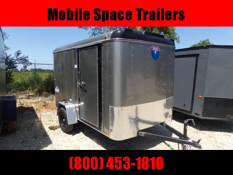 6X10 Black Single Axle w/ barn door 6X10 Black Single Axle w/ barn door