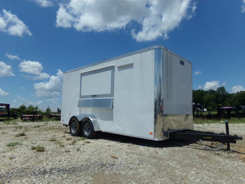 7X16 white concession trailer w sinks and power 7X16 white concession trailer w sinks and power