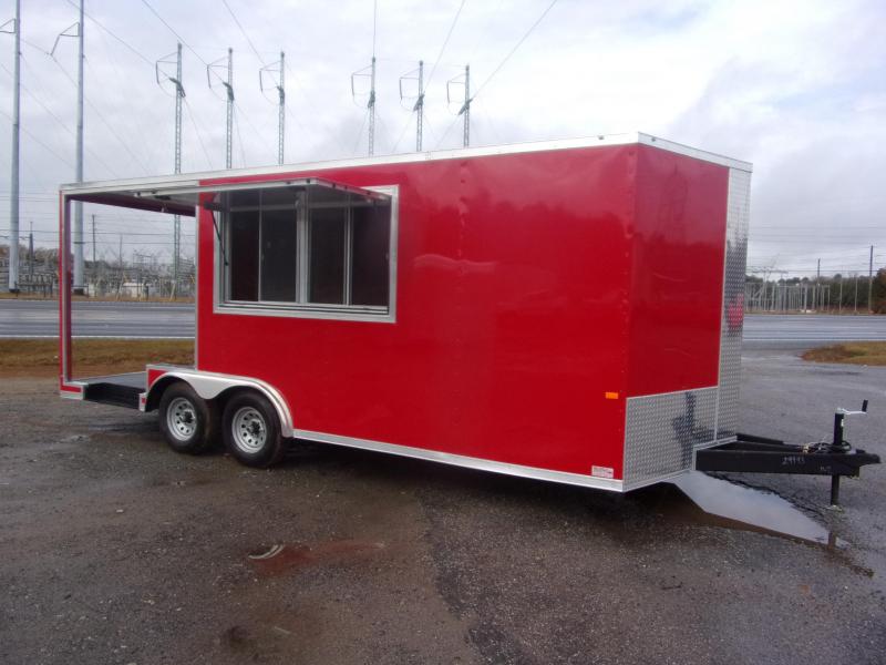 Covered Wagon Trailers 6x12 7' 3x6 Glass & Screen Window Black vending