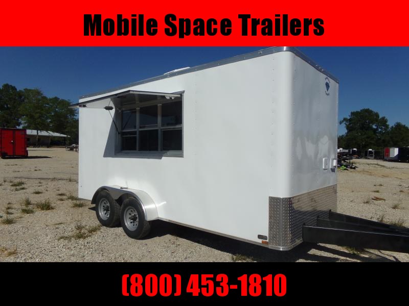 7X16 white concession trailer w sinks and power 7X16 white concession trailer w sinks and power
