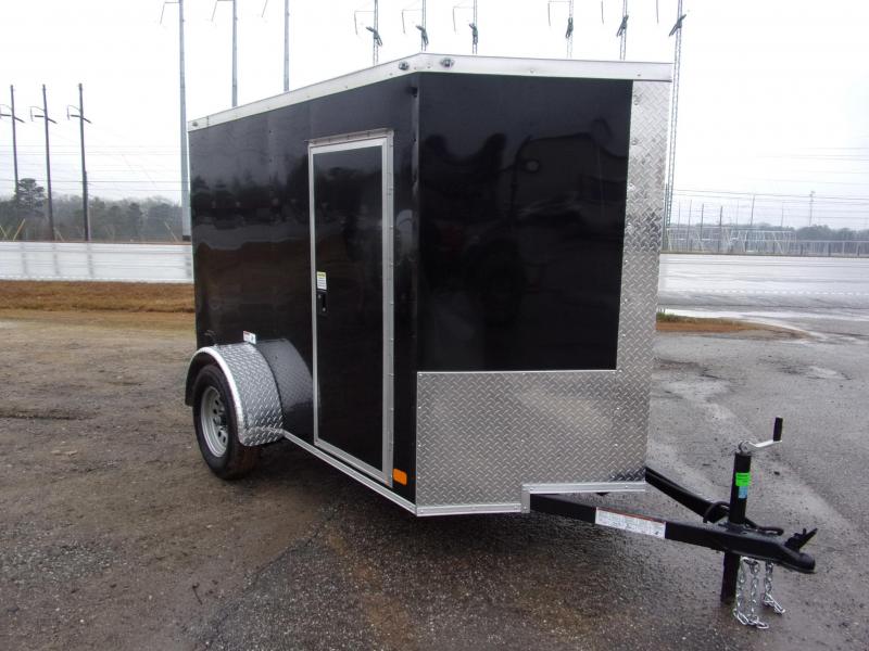 NationCraft 5X8 Black Ramp Door Electric Enclosed Cargo Trailer NationCraft 5X8 Black Ramp Door Electric Enclosed Cargo Trailer
