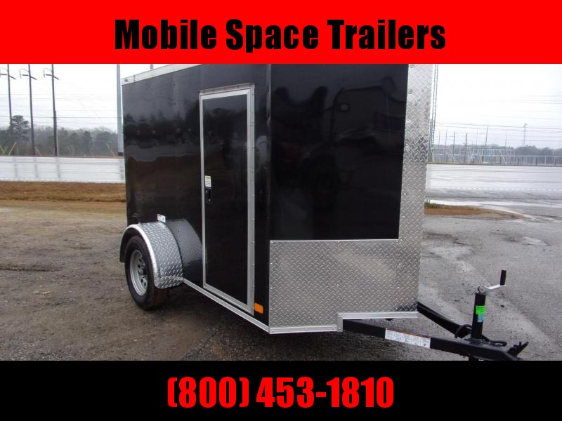 NationCraft 5X8 Black Ramp Door Electric Enclosed Cargo Trailer NationCraft 5X8 Black Ramp Door Electric Enclosed Cargo Trailer