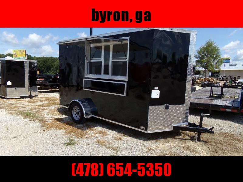 Covered Wagon Trailers 6x12 7' 3x6 Glass & Screen Window Yellow Finished Interior w/ Electric Enclosed Cargo Concesion Covered Wagon Trailers 6x12 7' 3x6 Glass & Screen Window Yellow Finished Interior w/ Electric Enclosed Cargo Concesion