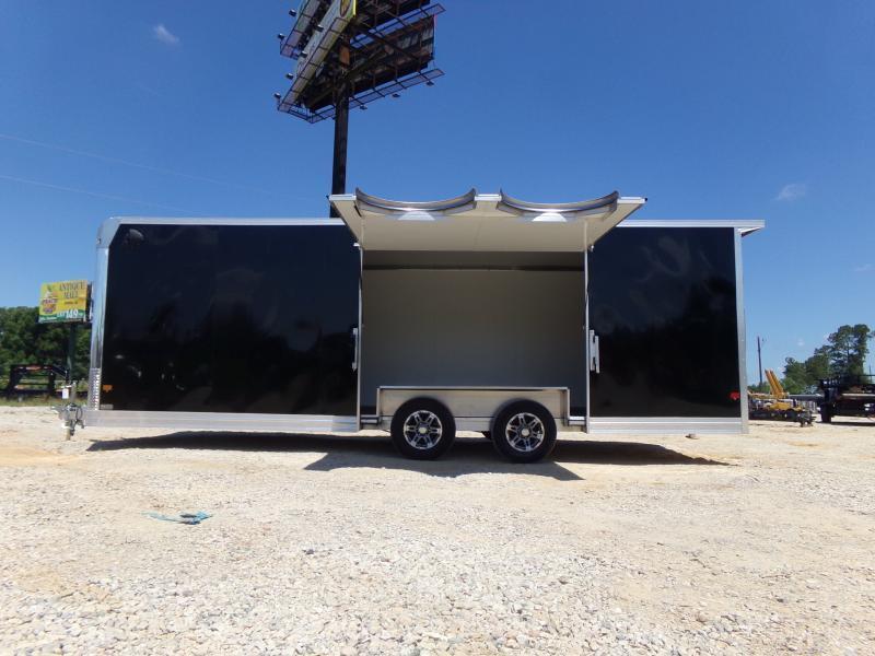 Aluminum 8x24 Tandem Axle Charcoal Enclosed Car hauler / Racing Trailer