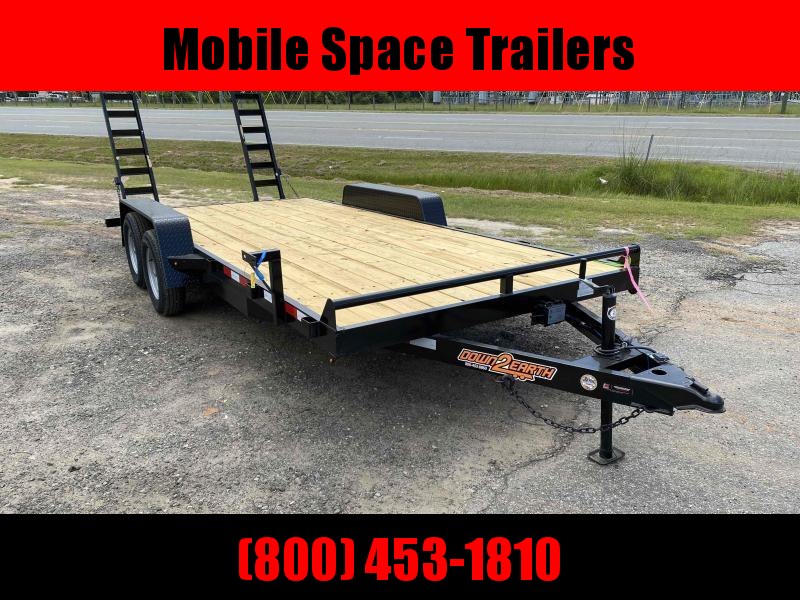 Down 2 Earth Trailers 82x18 10k Wood Deck Equipment Trailer Down 2 Earth Trailers 82x18 10k Wood Deck Equipment Trailer