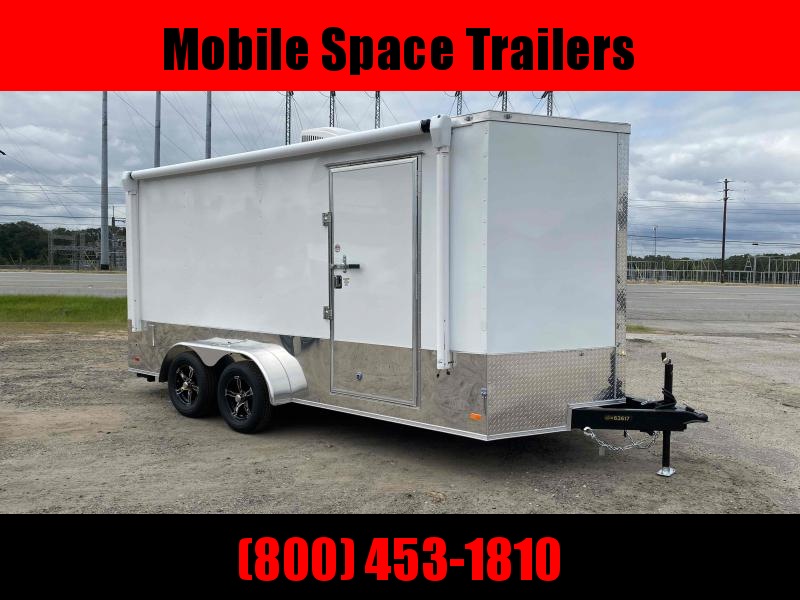 Covered Wagon Trailers 7x16 Finished AC Elec PKGramp door Enclosed Cargo Trailer Covered Wagon Trailers 7x16 Finished AC Elec PKGramp door Enclosed Cargo Trailer
