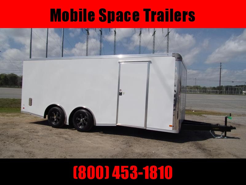 Covered Wagon Trailer 8.5X20 White Spread Axle Car Hauler Covered Wagon Trailer 8.5X20 White Spread Axle Car Hauler