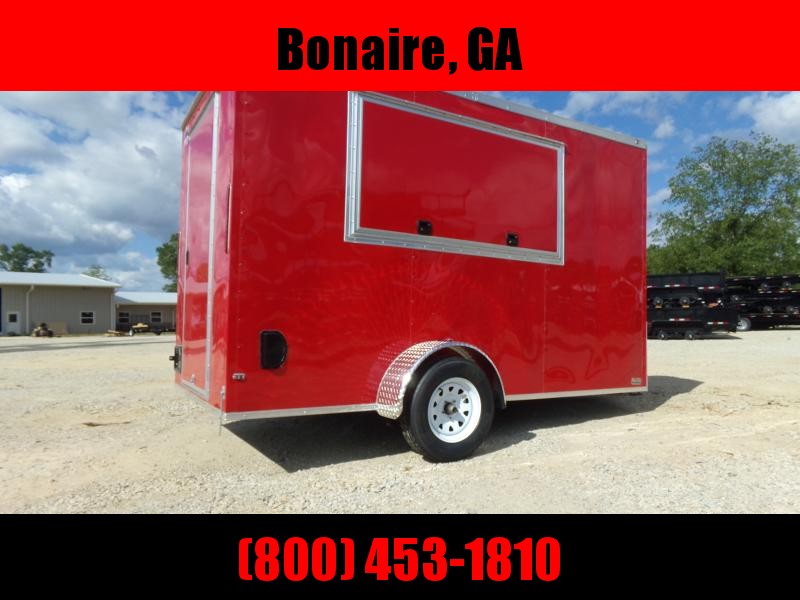 6x12 3x6 Window Red Enclosed Cargo Concesion 6x12 3x6 Window Red Enclosed Cargo Concesion