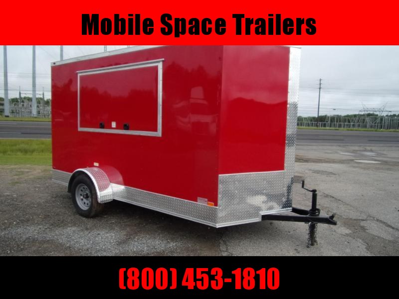 6x12 3x6 Window Red Enclosed Cargo Concesion 6x12 3x6 Window Red Enclosed Cargo Concesion