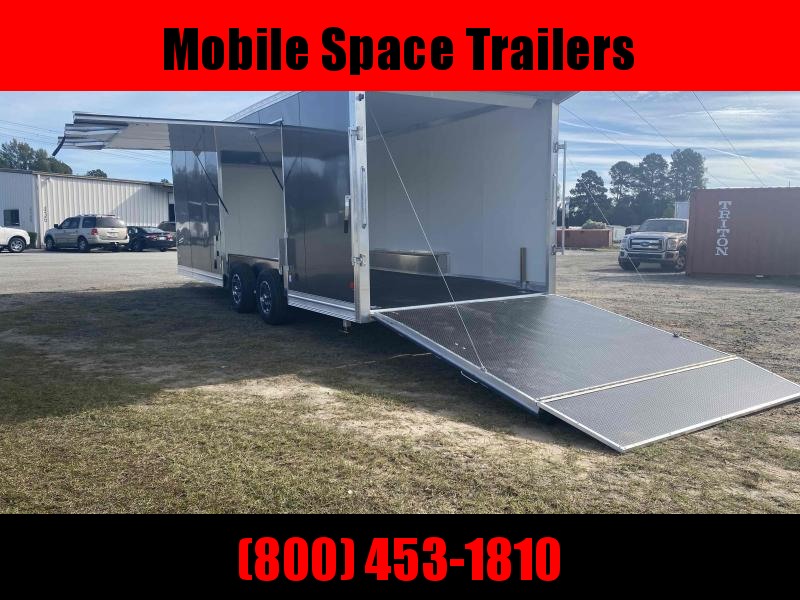 Aluminum 8.5x24 Tandem Axle Charcoal Enclosed Car hauler / Racing Trailer Aluminum 8.5x24 Tandem Axle Charcoal Enclosed Car hauler / Racing Trailer