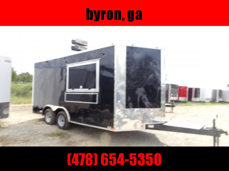 8.5x16 turn key Enclosed cargo 3x6 glass and sceen 3 Bay Sink Concession Vending Concession Trailer 8.5x16 turn key Enclosed cargo 3x6 glass and sceen 3 Bay Sink Concession Vending Concession Trailer
