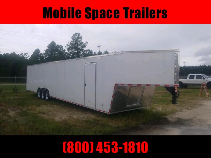 2022 Rock Solid Cargo 8.5X50 White Gooseneck Carhauler w/ Floor E-Trac Enclosed Cargo Trailer 2022 Rock Solid Cargo 8.5X50 White Gooseneck Carhauler w/ Floor E-Trac Enclosed Cargo Trailer