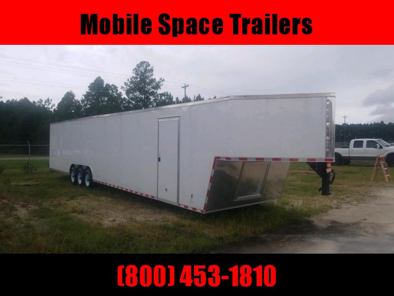2022 Rock Solid Cargo 8.5X50 White Gooseneck Carhauler w/ Floor E-Trac Enclosed Cargo Trailer 2022 Rock Solid Cargo 8.5X50 White Gooseneck Carhauler w/ Floor E-Trac Enclosed Cargo Trailer
