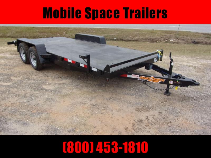 Down 2 Earth Trailers 18' Car Hauler steel Deck | Mobile Space Trailers
