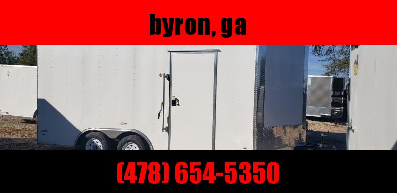 freedom Trailers 8.5x16 WHITE slant ramp door Enclosed Cargo Trailer freedom Trailers 8.5x16 WHITE slant ramp door Enclosed Cargo Trailer