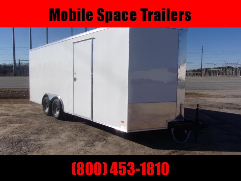 8.5X20 10k White 7' Interior Ramp Door Car Hauler 8.5X20 10k White 7' Interior Ramp Door Car Hauler