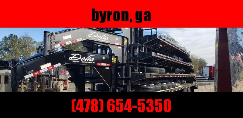 Delta 40 ft gooseneck deckover mega ramp Flatbed Trailer Delta 40 ft gooseneck deckover mega ramp Flatbed Trailer