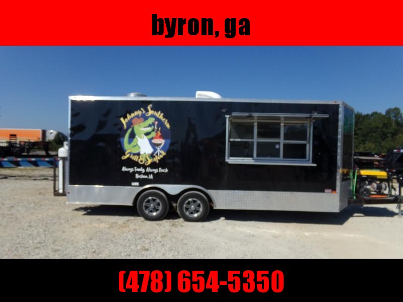 8.5x20 enclosed cargo 3x6 glass and sceen 3 Bay Sink Concession Vending Concession Trailer 8.5x20 enclosed cargo 3x6 glass and sceen 3 Bay Sink Concession Vending Concession Trailer