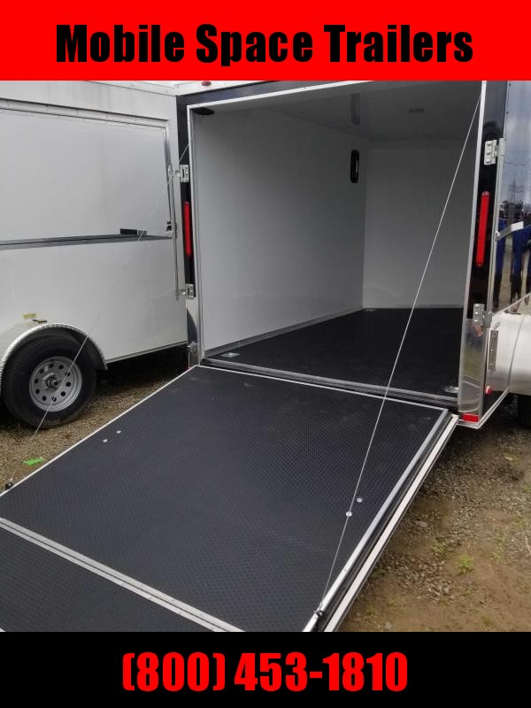 finished interior 7x10 MCP ramp door Black Enclosed Cargo Trailer finished interior 7x10 MCP ramp door Black Enclosed Cargo Trailer
