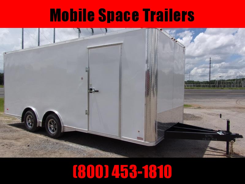 Liberty 8.5X20 White 10K Blackout Semi-Screwless Carhauler Enclosed Cargo Trailer Liberty 8.5X20 White 10K Blackout Semi-Screwless Carhauler Enclosed Cargo Trailer