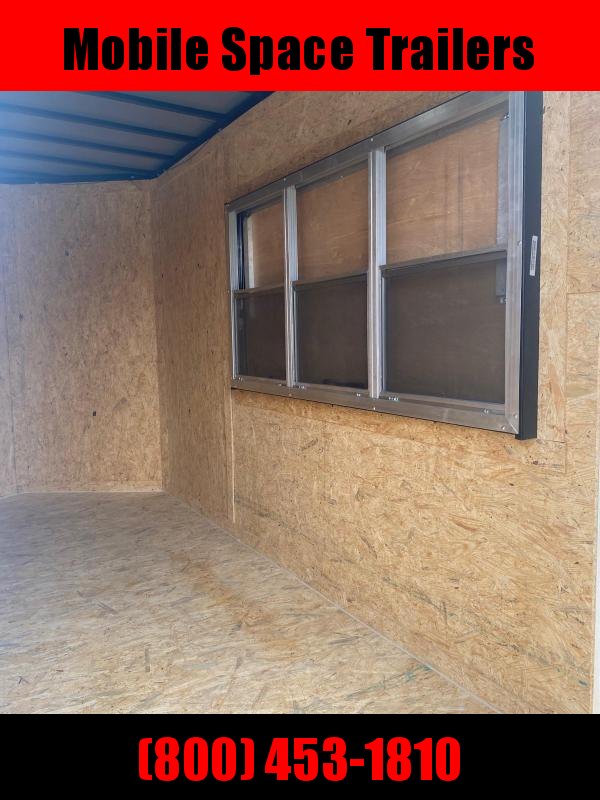 6x12 7'3" 3x6 Window W/ Glass & Screen Black Vending Enclosed Cargo Concesion 6x12 7'3" 3x6 Window W/ Glass & Screen Black Vending Enclosed Cargo Concesion