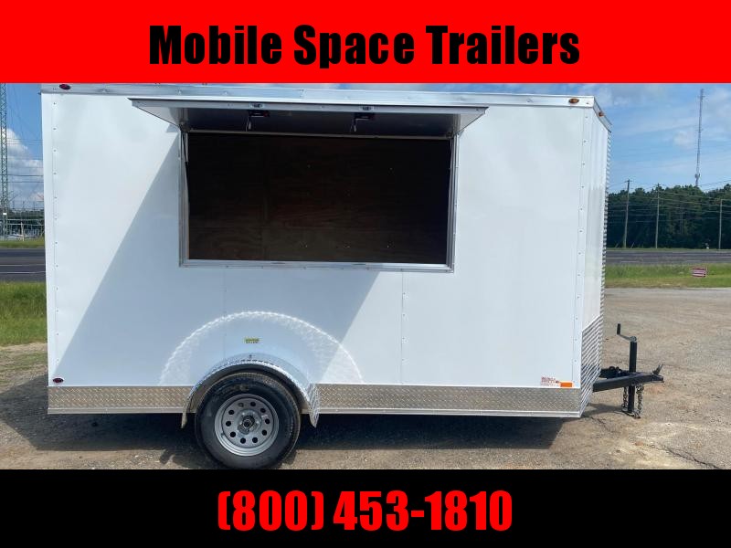6x12 3x6 Window White Enclosed Cargo Concesion 6x12 3x6 Window White Enclosed Cargo Concesion