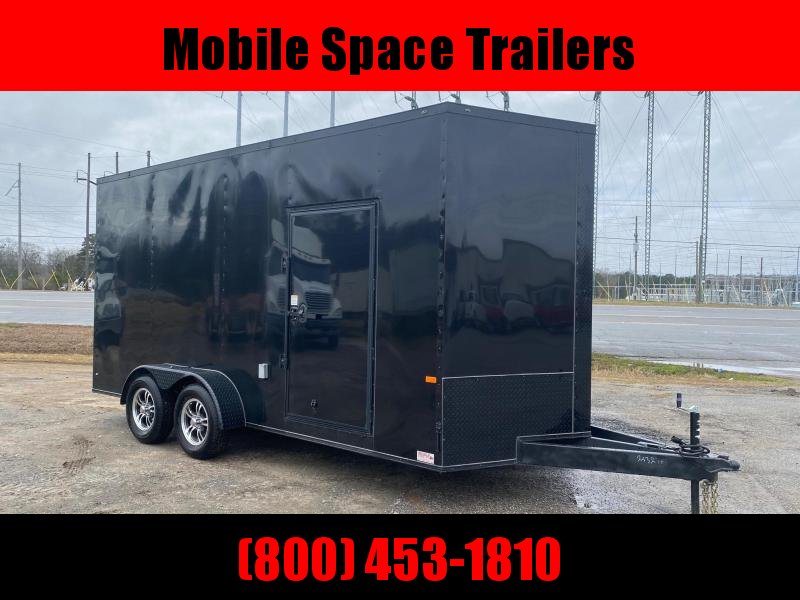 Covered Wagon 7X16 7k Blackout Tandem Ramp Door Electric Pkg Finished Enclosed Cargo Trailer Covered Wagon 7X16 7k Blackout Tandem Ramp Door Electric Pkg Finished Enclosed Cargo Trailer
