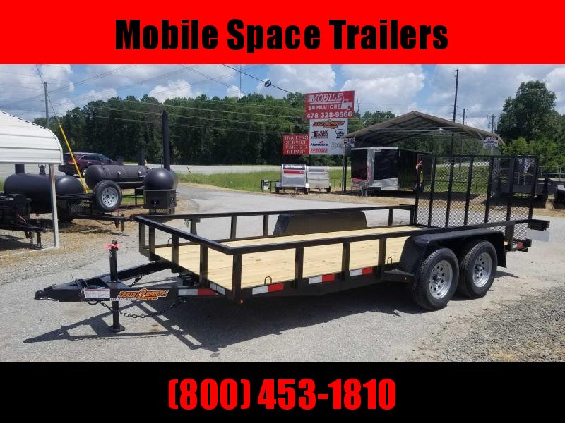 Down 2 Earth Trailers 76x16TA Utility Trailer Tube Rails Down 2 Earth Trailers 76x16TA Utility Trailer Tube Rails