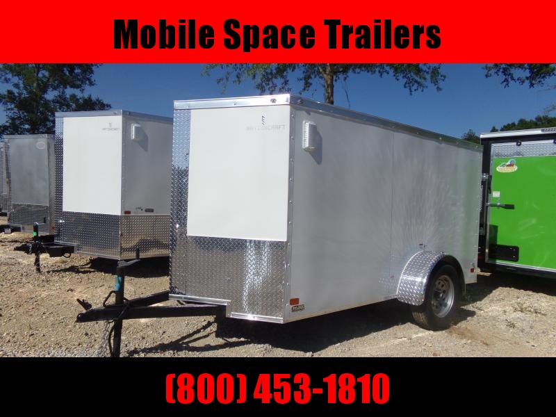 NationCraft 5X8 white Ramp Door Electric Enclosed Cargo Trailer NationCraft 5X8 white Ramp Door Electric Enclosed Cargo Trailer
