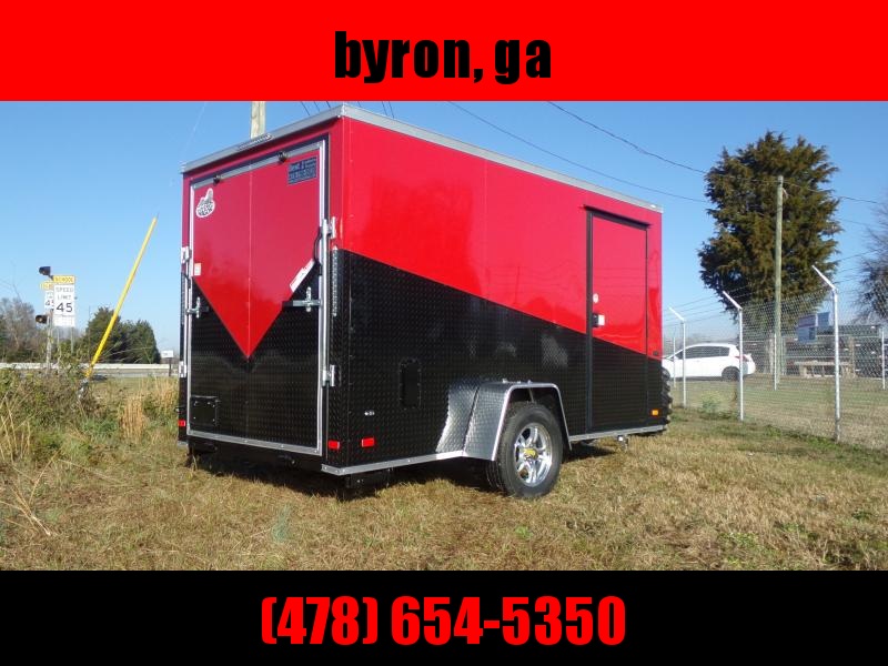 Covered Wagon Trailers 6x12 6'6" inter Ramp door silv Series Black Enclosed Cargo Trailer Covered Wagon Trailers 6x12 6'6" inter Ramp door silv Series Black Enclosed Cargo Trailer