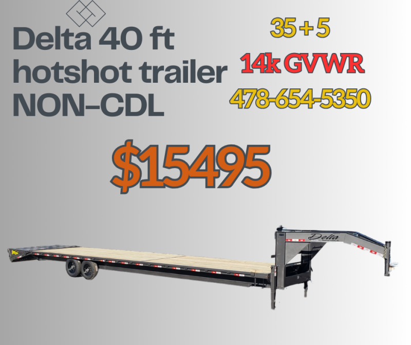 2023 DELTA Trailers 40 FT hotshot deckover trailer flatbed with monster
