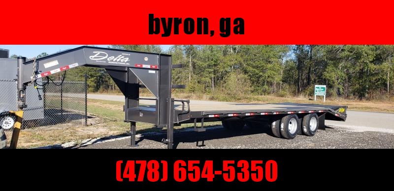 Delta 25 ft gooseneck deckover mega ramp Flatbed Trailer Delta 25 ft gooseneck deckover mega ramp Flatbed Trailer