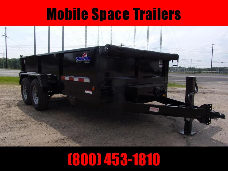 Hawke 7x14 24 high side 14k Low Pro Dump Trailer w Tarp Hawke 7x14 24 high side 14k Low Pro Dump Trailer w Tarp