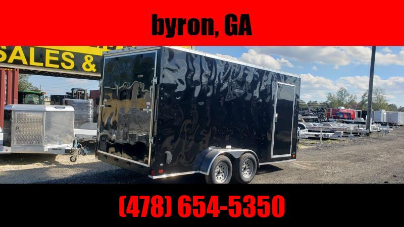  Trailer 7x16 7 ft charcoal grey W Ramp Door Enclosed Cargo screwlessTrailer 1698697413