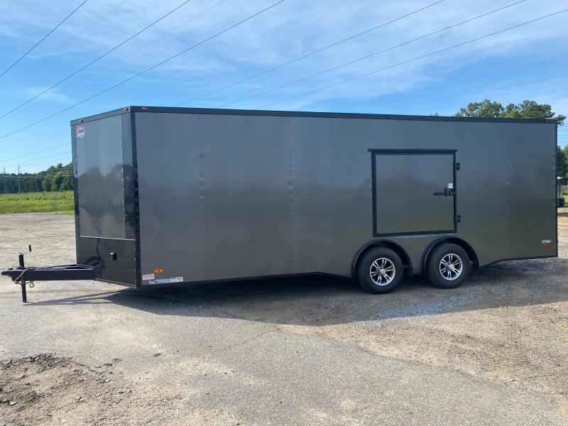 8.5x22 Charcoal Blackout Spread Axle Escape Door Ramp door Enclosed