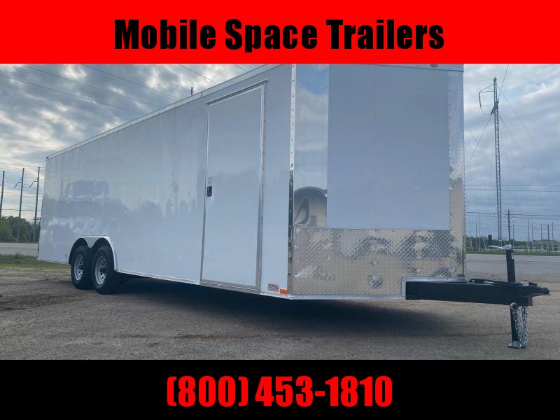 8.5X24 white 10K Semi-Screwless Carhauler Enclosed Cargo Trailer 8.5X24 white 10K Semi-Screwless Carhauler Enclosed Cargo Trailer