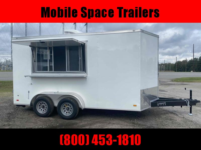 7X14 White Finished Interior Electrical A/C Vending / Concession Trailer 7X14 White Finished Interior Electrical A/C Vending / Concession Trailer
