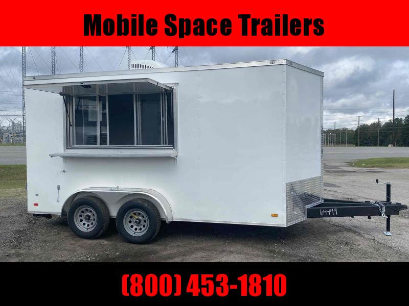 7X14 White Finished Interior Electrical A/C Vending / Concession Trailer 7X14 White Finished Interior Electrical A/C Vending / Concession Trailer