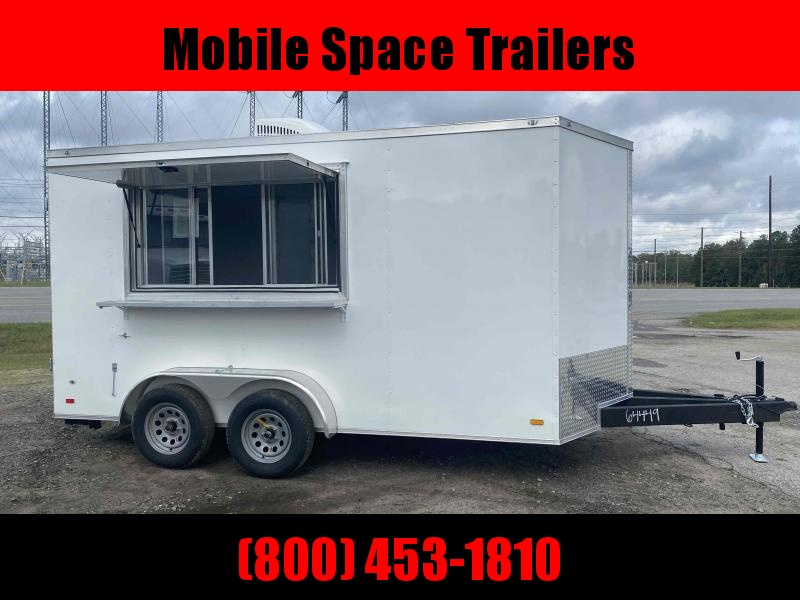 7X14 White Finished Interior Electrical A/C Vending / Concession Trailer 7X14 White Finished Interior Electrical A/C Vending / Concession Trailer