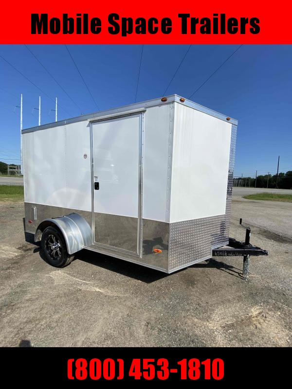 2 bike motorcycle trailer 7x10 MCP ramp door White Enclosed Cargo 2 bike motorcycle trailer 7x10 MCP ramp door White Enclosed Cargo