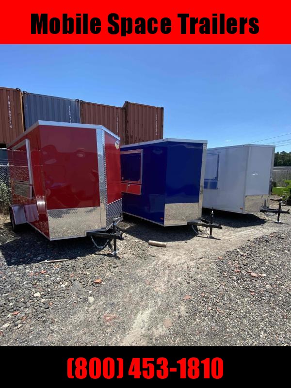 Covered Wagon WHITE Enclosed Cargo Concesion 6x12 7' 3x6 Window Covered Wagon WHITE Enclosed Cargo Concesion 6x12 7' 3x6 Window