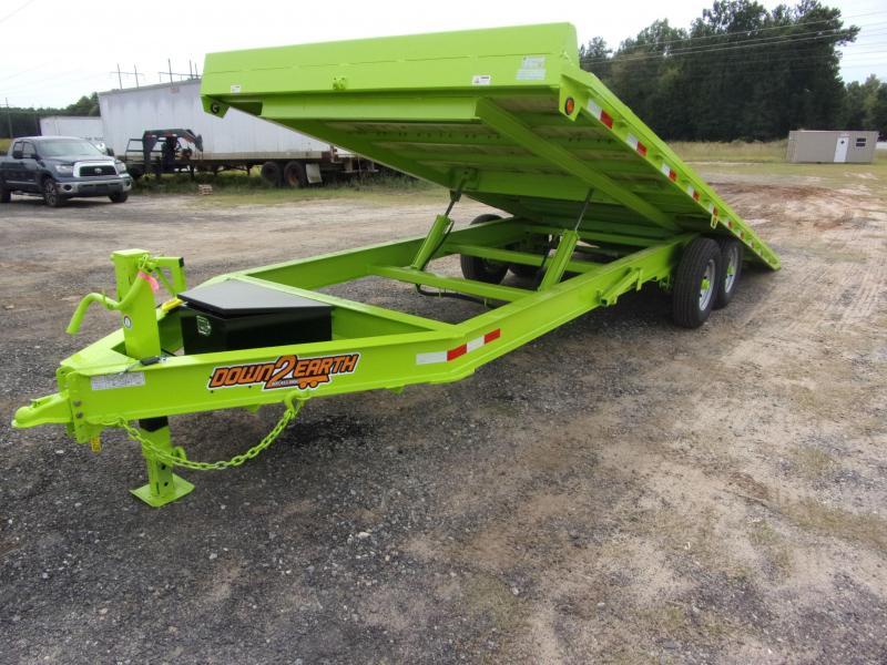 Down 2 Earth Trailers 8x22 Lime Green tilt 14k Equipment Trailer