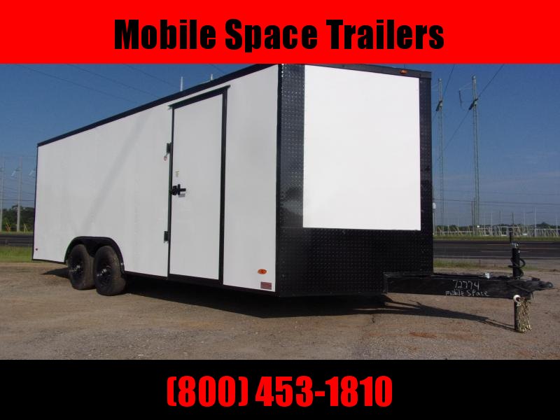 Liberty 8.5X20 White 10K Blackout Semi-Screwless Carhauler Enclosed Cargo Trailer Liberty 8.5X20 White 10K Blackout Semi-Screwless Carhauler Enclosed Cargo Trailer