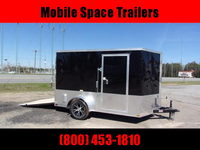 7x10 MCP ramp door Black Enclosed Cargo Trailer 7x10 MCP ramp door Black Enclosed Cargo Trailer
