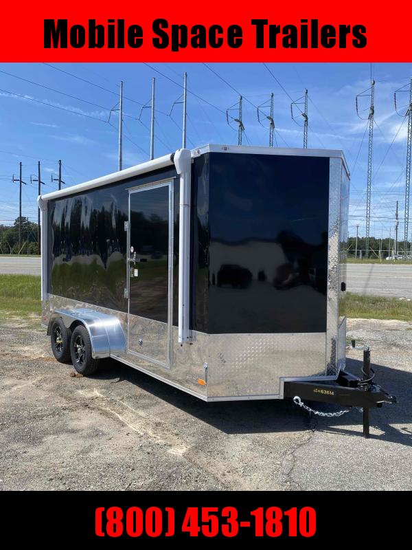 Covered Wagon Trailers 7x16 Finished AC Elec PKGramp door Enclosed Cargo Trailer Covered Wagon Trailers 7x16 Finished AC Elec PKGramp door Enclosed Cargo Trailer